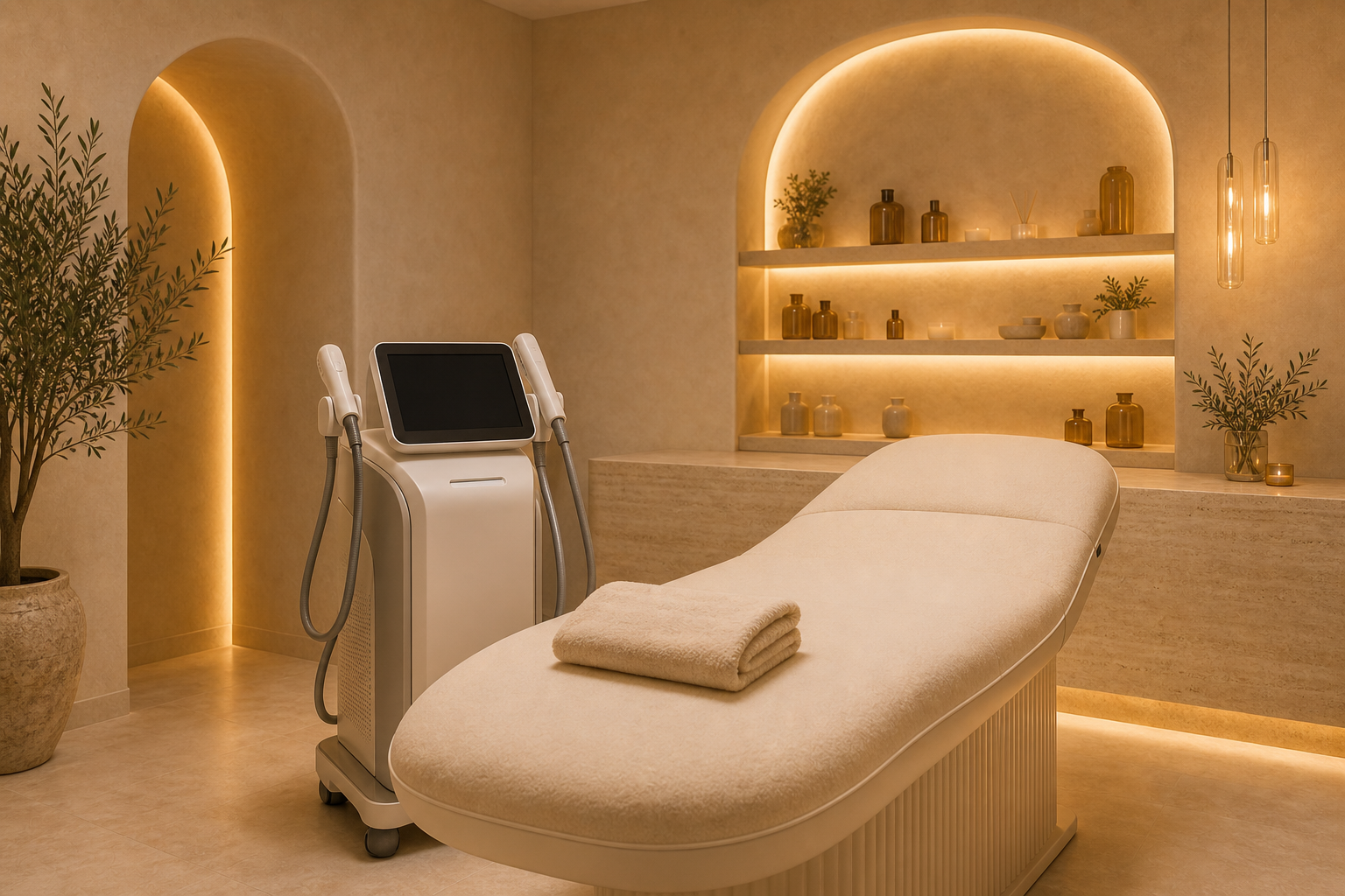 Private Lumi treatment room with advanced laser technology